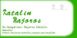 katalin majoros business card